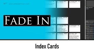 How to use Index Cards in FADE IN