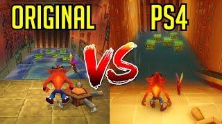 Crash Bandicoot N. Sane Trilogy - Gameplay Comparison (PS4 vs Original)