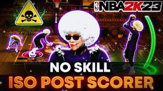 USING MY GLITCHED NO SKILL BUILD! BEST POST SCORER BUILD THAT CAN DRIBBLE ON NBA2K23!!