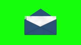 Mail icon Animated - Green Screen