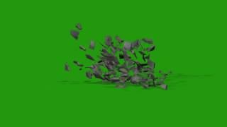 Green Screen HD - Cement Collapse chroma key