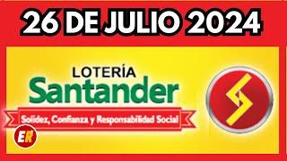 Resultado LOTERIA DE SANTANDER  VIERNES 26 de julio de 2024 