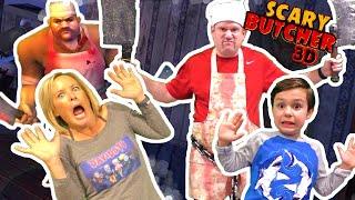 Scary Butcher 3D Horror Game In Real Life Kids Skit