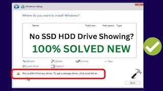 Windows10/11Installation Error- We couldn't find any drives To get a storage driver click load drive
