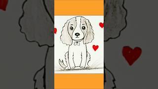 easy dog drawing # easy art ideas #easy artandcraft # art academy