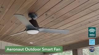 Aeronaut Outdoor and Indoor Smart Ceiling Fan from Hunter Fan Company