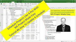 MS Project Made Easy Tutorial 6, How To Update A Schedule