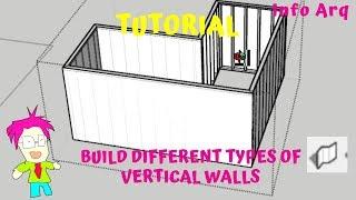 Build different types of vertical walls /  1001bit plugin SketchUp