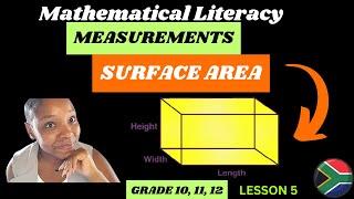 Surface area of a rectangular prism: Maths Literacy measurements