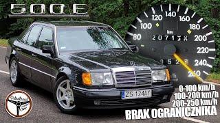 1992 Mercedes 500E (326 KM) | *Zamykamy budzik* V-max, pomiary przyspieszeń. | 4K