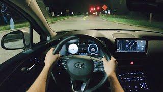 2021 Hyundai Santa Fe Hybrid Limited - POV Night Drive (Binaural Audio)