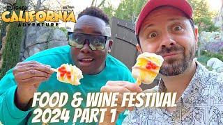 Disney California Adventure Food & Wine Festival 2024 with Rjay - Trying Every New Item Part 1!