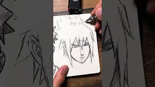 ️[ASMR] Drawing SASUKE UCHIHA  - Naruto Shippuden #asmr #shorts #satisfying