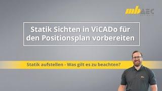 Statik Sichten in ViCADo für den Positionsplan vorbereiten