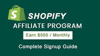 Shopify Affiliate Program | How to become Shopify Partner and Earn Money