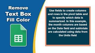 How to remove the background color from a text box in Google Spreadsheets