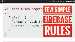 Simple changes in Firebase Rules