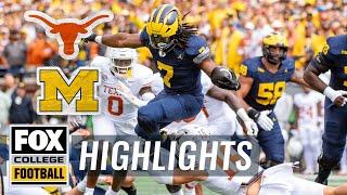 No. 3 Texas Longhorns vs. No. 10 Michigan Wolverines Highlights | FOX College Football