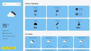 Master building a powerful weather app using HTML, CSS, and JavaScript