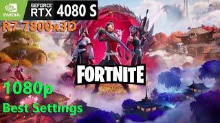 Fortnite RTX 4080 SUPER, Ryzen 7 7800x3D, 1080p, Dx.12