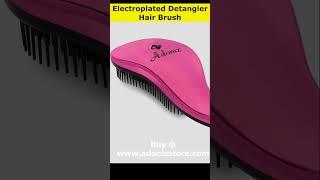 Electroplated Detangler Hair Brush with handle | Buy @NisaMart  #shorts