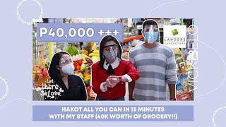 HAKOT ALL YOU CAN in 15 minutes with my staff (40K WORTH OF GROCERY!!)  | Vicki Belo