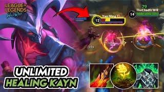 RED KAYN SUSTAIN GOD BUILD DOES UNLIMITED HEALING! | Wild Rift Patch 6.0c