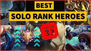 Top 5 Best Heroes To Solo Rank Push (Season 33) | Mobile Legends