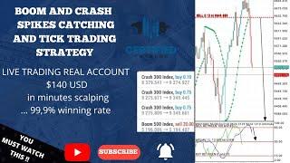 (best spikes catching and tick trading strategy) BOOM  and CRASH 99.9% accurate winning rate