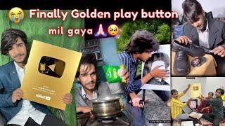 Finally Golden Play Button mil gaya️|| #artistshintumourya #youtubecreatorawards #youtuber