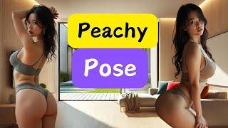 Korean Beauty in Yoga Poses - Peachy Modeling Showcase [4K Ai Lookbook]