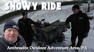 AOAA - Snowy Ride, Anthracite Outdoor Adventure Area, PA - Fresh snow! #aoaa