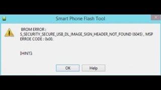 brom error  s_security_secure_usb_dl_image_sign_header_not_found (6045)msp error code: 0x00