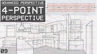 Creating Drawings in 4-Point Perspective! - Advanced Perspective 09