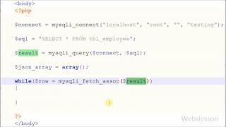 Convert Data from Mysql to JSON Formate using PHP