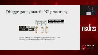 NSDI '23 - Disaggregating Stateful Network Functions