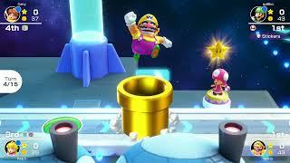 Mario Party Superstars Space Land Luigi vs Peach , Daisy & Wario