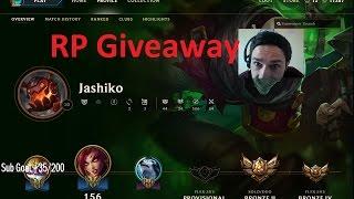 Lets Raise Those Subs for RP Giveaway (league of Jashiko)