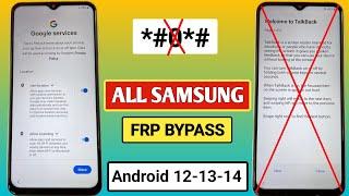 ALL SAMSUNG GALAXY FRP BYPASS 2025 ANDROID 11-12-13-14 WITHOUT PC | NO CODE *#0*# - NOT TALKBACK