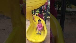 Cute little baby Girl playing Slip and Slide at Kids Park #travel #shorts #baby #trending #viral