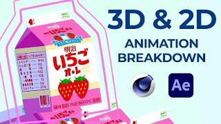 Milk Box Breakdown - 2D animation in Cinema 4D