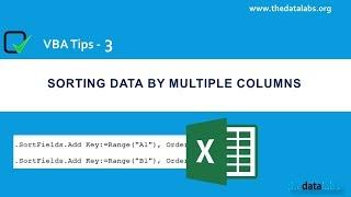 VBA Tips #3 - How to Sort Data by Multiple Columns
