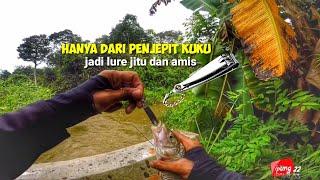 experiment  ||casting hampala mengunakan umpan penjepit kuku ||ultralight fishing