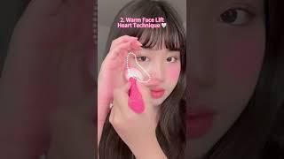 blush placementfor round face inspired by le sserafim #kpop #kbeauty #douyin #makeup #blush #hacks