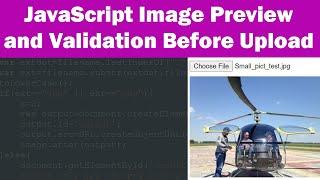 JavaScript Image Preview and Validation Before Upload