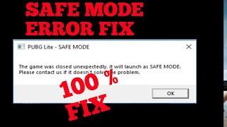 How To Fix Safe Mode Error FIx In Pubg Pc Lite 100% fix