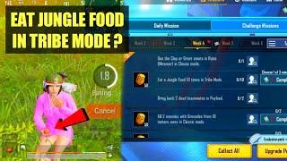 EAT A JUNGLE FOOD 10 TIMES IN TRIBE MODE IN PUBG MOBILE | TRIBE MODE IN PUBG MOBILE | WEEK 4 MISSION