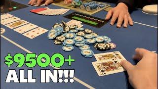 I Flop QUADS Vs Aggro Bluffer!!! ALL In Against Half The Table! Most Epic Session! Poker Vlog Ep 253