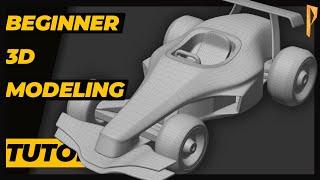 Beginner 3D Modeling #7 | Race Car | Cinema 4D SubD Surface Modeling Tutorial.