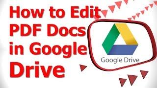 How to Edit PDF Docs in Google Drive